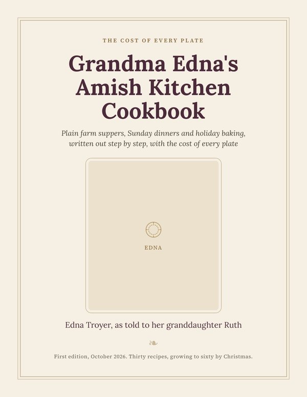 The cover of Grandma Edna's Amish Kitchen Cookbook
